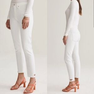 Agolde • toni straight leg white‎ jeans sz 26